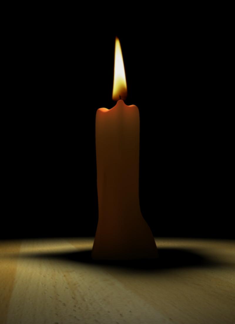 Candle rendered in Carrara