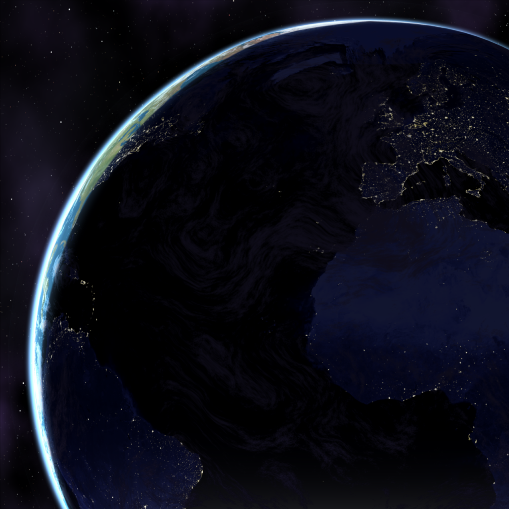 rendered in Carrara with NASA's Blue Marble maps