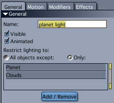 Distant Light restricted to the planet and cloud meshes